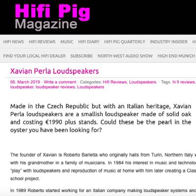 Xavian Perla Esclusiva / Hifi Pig (UK)