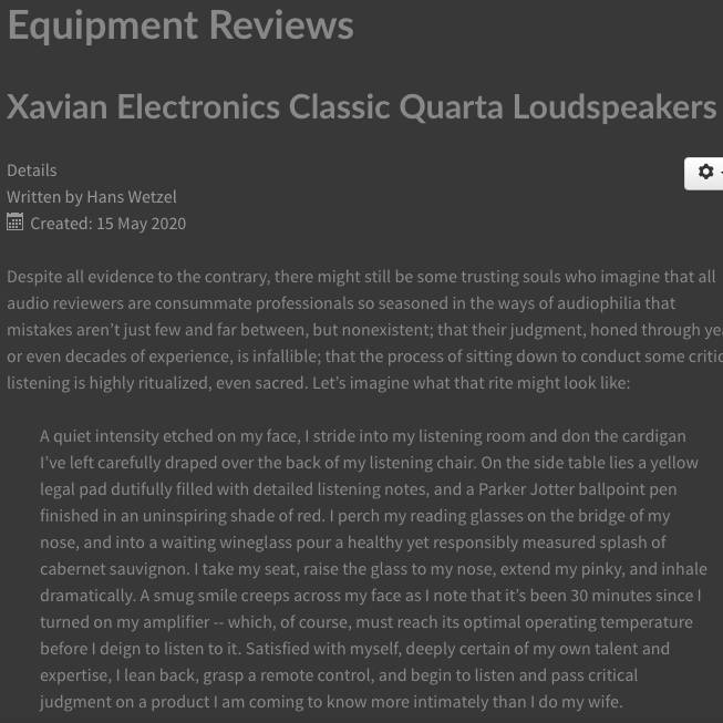 Xavian Quarta / SoundStage! Ultra (USA)