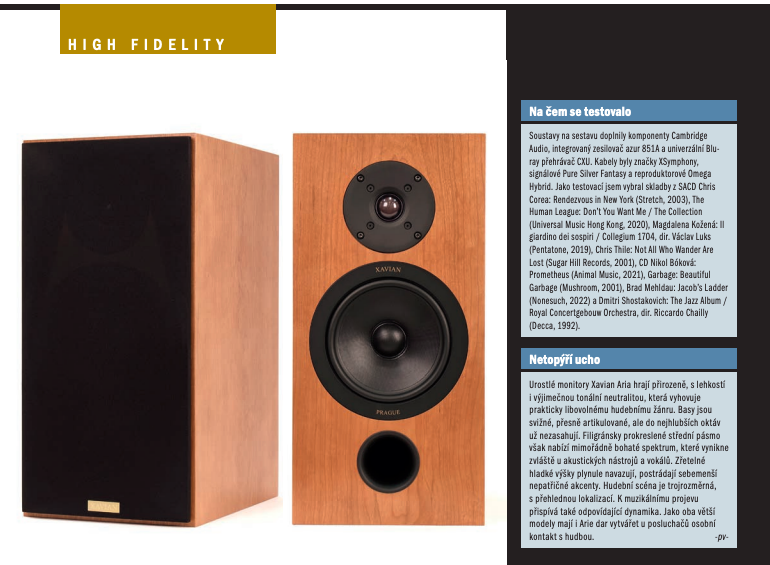 Xavian Aria / Stereo & Video (CZ)