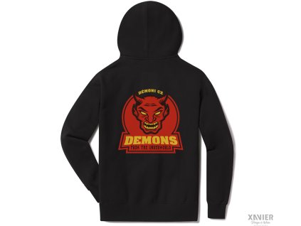 Demonicz mikina cerna kapuce Zada