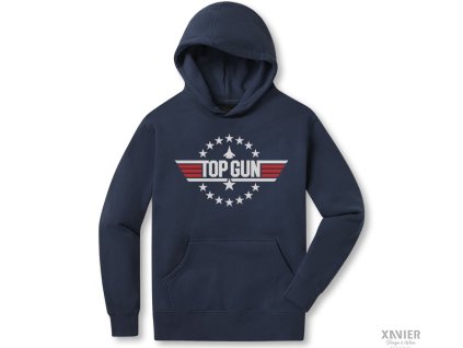Mikina TOP GUN navy kapuce XAVIER
