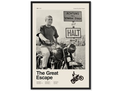 Velký útěk plakát Great Escape minimalismus kancelář