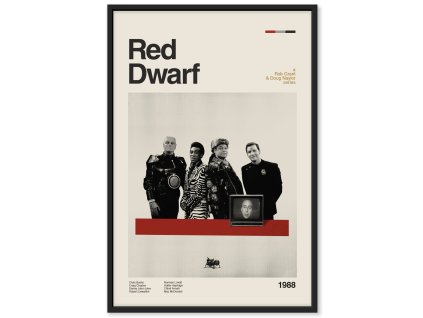 Červený trpaslík plakát Red Dwarf minimalistický xavier