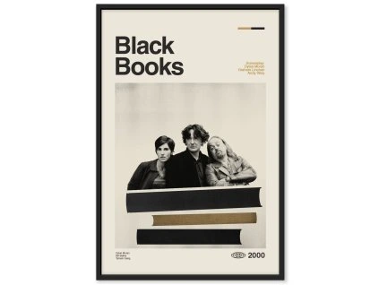 black books plakat minimalisticky xavier