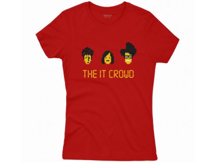 IT Crowd "Ajťáci" - dámské tričko cervene