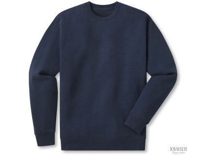 Basic mikina Xavier bez kapuce navy námořní modrá