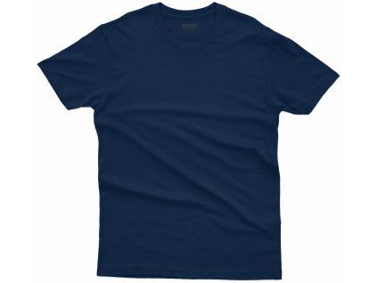 basic tricko bez potisku panske slim fit námořní modrá