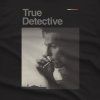 Detail potisku tričko True Detective bavlna