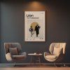 leon plakat zaramovany 50x70