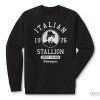 Pánská mikina klasik Rocky Balboa Italian Stallion černá