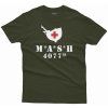 Pánské seriálové tričko s potiskem MASH 4077 khaki