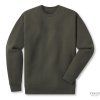 Minimalistická mikina bez potisku crewneck khaki