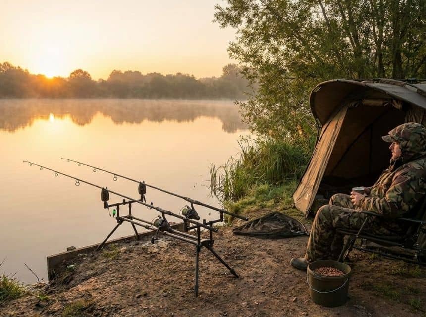 clanok-lov-kapra-na-tazko-rybar-sedi-pri-stojane-s-udicami-na-lovnom-mieste-a-caka-na-zaber