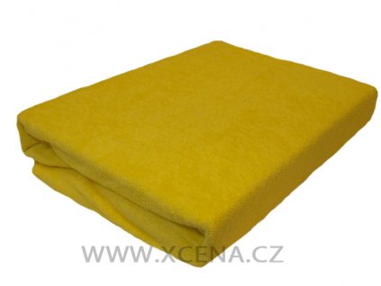 Prostěradlo froté žluté 160x200