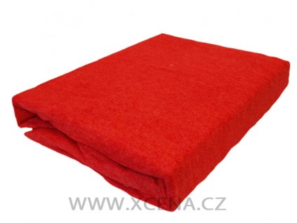 Prostěradla froté jasně červené 90/200 cm