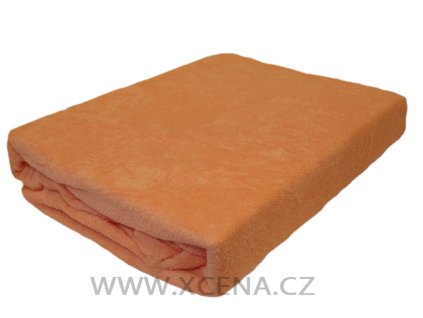 Prostěradla froté lososové 90/200 cm