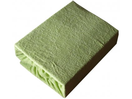 Prostěradla froté dvojlůžko typ 180/200 cm zelené