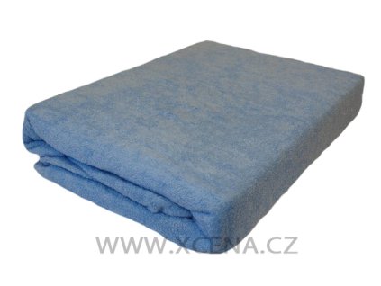Prostěradla froté světle modré 90x200