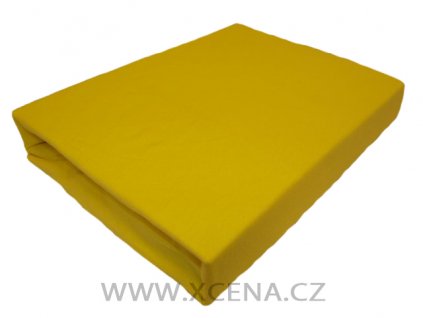 Prostěradla bavlněné žluté 90/200 cm