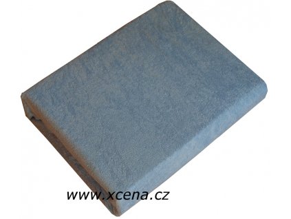 Prostěradlo froté dvojlůžko sv. modré 180/200 cm