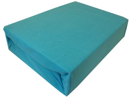 Prostěradlo jersey tyrkysové 180/200 cm