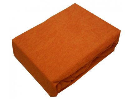 Prostěradlo froté tmavě oranžové 200x220