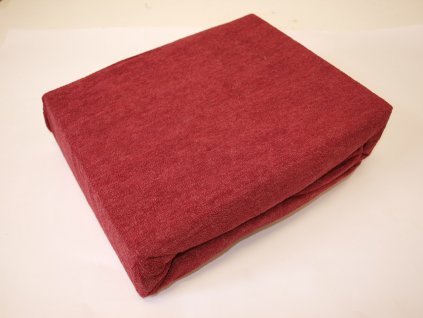 Prostěradlo froté bordó typ 180/200 cm