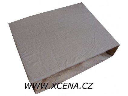 Bavlněné napínací prostěradlo 200/220 cm smetanové