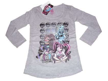 Monster High trička světle šedé