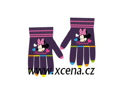Minnie rukavice dívčí fialové