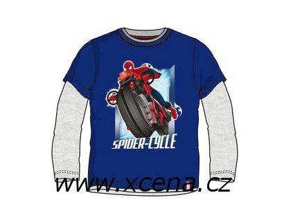 Tričko spiderman modrošedé