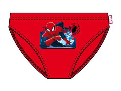 Spiderman plavky chlapecké červené A1
