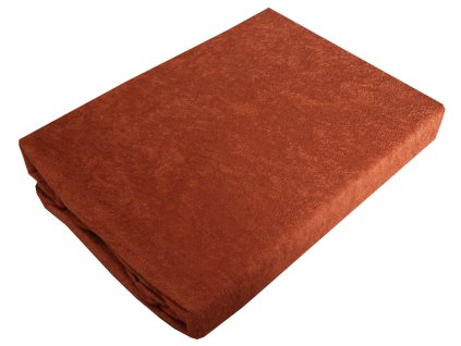 Froté prostěradla světle hnědá 90/200 cm