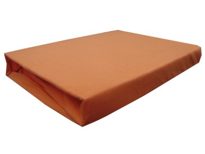 Bavlněné napínací prostěradlo oranžové 90/200 cm