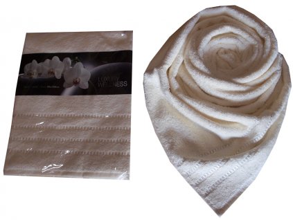 Bavlněný froté ručník krémová barva 50x100cm