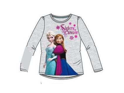 Frozen Anna a Elsa tričko Disney šedé