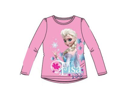 Frozen Anna a Elsa tričko růžové Disney