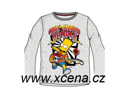 Bart Simpson tričko dětské šedé