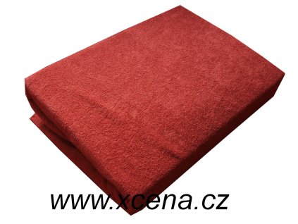 Froté napínací prostěradlo středně hnědé 90/200 cm