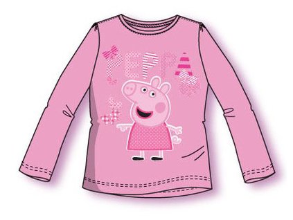 Peppa prasátko tričko růžové model A