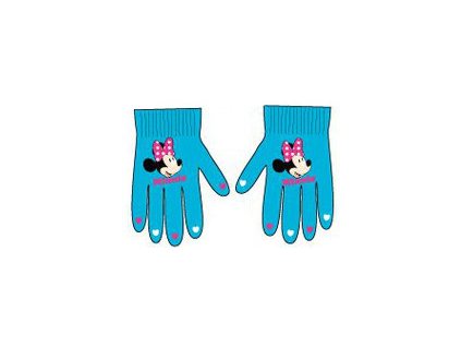 Rukavice s Minnie Mouse tyrkysové