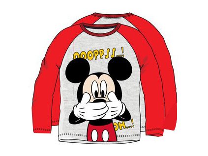 Tričko, triko s Mickey Mouse šedé s červenou