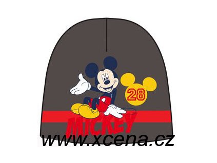 Dětská zimní čepice s Mickey Mouse šedá