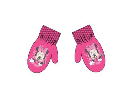 Dětské rukavice, palčáky Minnie tmavě růžové