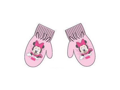Dětské rukavice, palčáky Minnie světle růžové