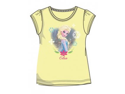 Ledové království Anna a Elsa tričko žluté
