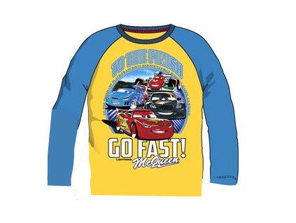 Cars McQueen tričko žluté s tyrkysovou