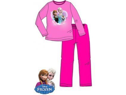 Frozen Anna a Elsa pyžamo růžové