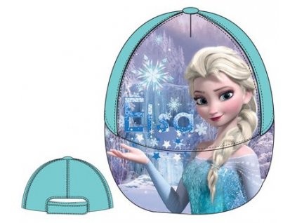 Anna a Elsa kšiltovka čepice tyrkysová