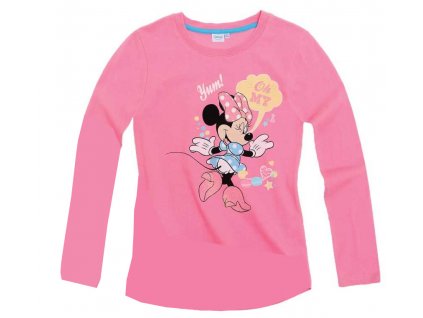 Minnie trička s dlouhým rukávem růžové